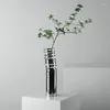 Vazen Moderne Creatieve Roestvrij Staal Magische Ring Bloemenvaas Rechte Metalen Ornament Woonkamer Arrangement Decoratie