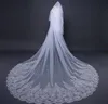 Designer Bridal Veil Long Tailed Wedding Dress med 3 m bred dörrbredd med Haircomb 0721099687827