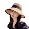 Designerhatt 8226 Barnens stora brimta koreanska version Fisherman Summer Shading and Protection Fashion Bow Beach Sun Hat Trend