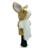 10 Colors Cartoon Rabbit Golf Head Cover Fairway Woods Hybrid Animal Golf Clubs Headcover No For Driver Mascot Novelty Cute Gift 240202
