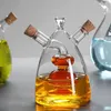 Креативная кастрюля для масла, стеклянная кухонная бытовая бутылка для масла, уксуса, бутылка для приправы, утолщенная двойная стеклянная кастрюля, не содержащая свинец, 240129