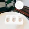Koppar tefat 2 st. Fixad kaffekopphållare förvaringsbärare Tray Espresso Bottle Packing Trays Milk Tea Holders Drinks Beverage Rack