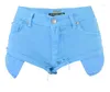Kvinnors shorts denim jeans sexiga mini super korta byxor rullar upp kvinnlig sommarlovskläder gatan bär kvinnor kläder varumärke