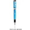 Jinhao 100 stulecia żywicy Fountain Pen Nib Fine 18kgp Golden Clip Business Office Pen dla absolwentów Biuro Business 240130