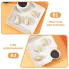Flatware Sets 4 Pcs Dumpling Tray Large Serving Platter Trays For Party Potato Chips Plastic Pp