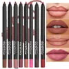 12 colores Lápiz delineador de labios Impermeable Sexy Rojo Mate Contorno Tinte Lápiz labial Duradero Taza antiadherente Hidratante Labios Maquillaje Cosmético 240124