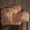 Lampy wiszące światła Wabi-Sabi Chińskie retro żyrandole jadalnia Living Restaurant Decor Homestay Rattan Hang