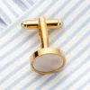 Vagula Classic Goldcolor Mother Pearl Copper Cuff Link Luxury Giftury Wedding Stuit Shird Bottons Cufflinks 718 240130