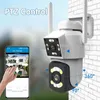 WiFi Outdoor Camera PZT 8MP 4K 10X Zoom IP Security Color Night Vision Bidirectional Call Mobile Tracking