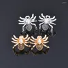 Stud Oorbellen LEEKER Vintage Goud Zilver Kleur Spider Oorbel Voor Vrouwen Witte Kubieke Zirkoon Mode-sieraden Collectie 071 XS6