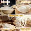 Oval /Round Natural Bread Rattan Fermentation Basket Bread Dough Wicker Rattan Mass Proofing Proving Baskets Kitchen Tools 240130