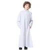 Ropa étnica Musulmán Arabia Saudita Niños Niños Dishdasha Manga larga Túnica Thobe Dubai Islámico Abaya Medio Oriente Árabe Vestido infantil Kaftan Caftanes