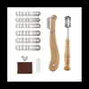 Bakeware Tools 2 Pcs Wooden Handle Bread Lame Slashing Tool Dough Scoring With 30 Pieces Replaceable Blades For Baking