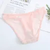 Calcinha feminina mulheres algodão virilha baixa cintura meninas sexy malha transparente sem costura briefs tanga