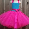 Stage Wear Toddler Girls Elf Role For Play Costume Set Sleeveless Contrast Color Tulle Dress With Headband Halloween Carnival