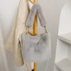 Evening Bags 2024 Autumn/winter Women's Plush Handbag Lady Korean Cute Fur Shoulder Bag