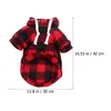 Dog Apparel Pet Coat Funny Costume Sweater Garment Polyester Pography Prop Puppy Grid Pattern