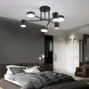 Luce a soffitto nordico a base di lampada a più lampada LED Black/Nero/Oro per soggiorno/sala da pranzo/camera da letto Lampada del soffitto AC110-220V