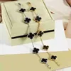 Top Quality 18K Four Leaf Grass V Gold Five Flower Bracelet Women's New Pete Stone Agate Beimu Plating with boxQ1