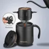 Conjunto de café portátil ferramentas acampamento xícara café caneca filtro gotejador reutilizável manual moedor mini gooseneck chaleira escalas temporizador 240130