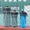 밀짚 2l 1L 큰 동기 부여 BPA 무료 학교 체육관 스포츠 마시는 3 리터 물병 240129