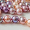 Loose Gemstones 11-12mm Candy Color Edison Natural Freshwater Pearl Almost Perfect Round Customizable Pendant Ring Wholesale Jewelry Beads