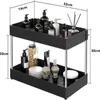 2 Tier Under Sink Storage Organizer Multianurpose Rack Badrum Kökshållare för 240125