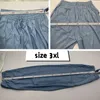 Негабаритные летние джинсы-шаровары из искусственного меха весом 145 кг, женские повседневные тонкие мешковатые брюки из ледяного шелка, корейские модные эластичные джинсовые брюки с высокой талией 240123