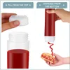 Storage Bottles Sour With Dispensing Refillable Squeeze Lids 16oz 6 Sauces Inverted Pcs Crea Ketchup Plastic For Bottle Condiment