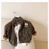 Children Coat Spring and Autumn Boy Fashionable Leopard Print Jacket Korean Style Girl Casual Simple Shirt 240122