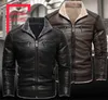 Heren Faux Leather Jacket Hoogwaardige Casual Zipper Fleece Warm Lagen Vintage Motorfiets Lederen jas voor Men S-4XL 240202