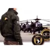 Мужские куртки Тактическая куртка пилота Мужская военная авиадесантная флисовая куртка-бомбер из хлопка с вышивкой орла Армейские пальто Повседневная верхняя одежда с воротником-стойкой