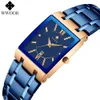 Wwoor Fashion Mens Watches Top Brand Luxury Wrist Watch Quartz Square Waterproof Jeneva Design Mens Clock LeLogio Masculino 240131