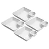 Flatware Sets 4 Pcs Dumpling Tray Large Serving Platter Trays For Party Potato Chips Plastic Pp