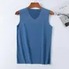 Homens Tank Tops Homens Roupa Interior Térmica Fleece Forrado Top Sem Costura Elasticidade Colete Sólido Com Lã Camada Base Quente Undershirt