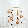 Baby Rattle Toy Wooden Mobile na łóżku 0-12 miesięcy urodzone muzyczne pudełko łóżko wiszące zabawki Uchwyt Uchwyt niemowlę szóste zabawki 240129