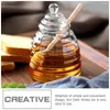 Serviessets 1 set huishoudelijke honingcontainers met lepel Keukendispenser Transparante voorraadpot