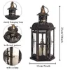 Vintage Nordic Candle Holder Lanterns świece Estetyczne wiszące latarnię żelaza czarna dekoracje domu dekoracja pokoju ślubnego 240127