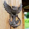 American Style Iron Knocker Crafts Owl Dowl Dowl Knocking Antique Port Home Decorazione della parete per la casa 240130