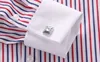 Quality Men Casual Slim Fit Shirt Mens Long Sleeve Business Dress Shirts French Cufflinks Male Striped 240126