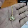 Pendentif Colliers Rose des Vents Compass Fashion Collier Boucles d'oreilles Ensemble pour femmes Plaqué or avec pierre précieuse naturelle # FK037