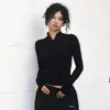 Fashion Zipper Long Sleeve Skinny TShirts for Women Solid Basic Turtleneck Tops Female Streetwear Autumn Clothing 2023 240124