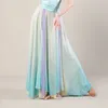 Zużycie sceniczne klasyczna spódnica taneczna żeńska gradient kolor elegancki wielki huśtawka chińska klasyczna ćwiczenie
