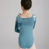 Scen Wear High Quality Openable Crotch Dance Practice Långärmad barn Girls Child Pink Purple Velvet Ballet Leotards