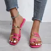 Frauen Schuhe Sommer Wohnungen Flip-Flops Kleid Flach Casual Weibliche Rutschen Rom Opentoe Frauen Hausschuhe Slingback Sandalen 240126