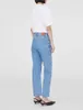 Pantalon femme ourlet brut pleine longueur Jean automne hiver coton Vintage pantalon Long 240123