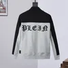 Pleinxplein Men's Tracksuits PP Skull Cotton 2 -Piece Hooded Sweatshirt Pants Sportwear Plein Suit Hoodie and Pant 907 Black