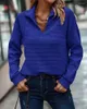 Damen-Kapuzenpullover, britischer Stil, Damen-Sweatshirt mit Schlangenknochen-Stoffen, einfarbig, Reißverschluss, halboffenes Revers, Kapuzenpullover, weiblich, bequem, Herbst, locker