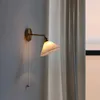 Wandlampen Chinees marmer Retro LED-lamp Koper Woonkamer Eetkamer Slaapkamer Nachtkastje Moderne verlichting Verlichting Binnendecoratie