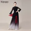 Stage Wear Costume de danse classique élégant Zen exercice vêtements noir et blanc dégradé couleur vêtements modernes